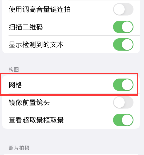 永州苹果手机维修网点分享iPhone如何开启九宫格构图功能 