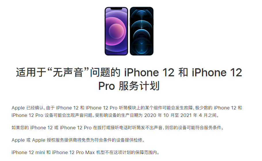 永州苹果手机维修分享iPhone 12/Pro 拨打或接听电话时无声音怎么办 